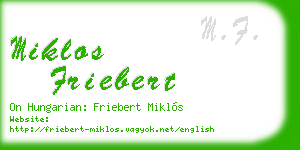 miklos friebert business card